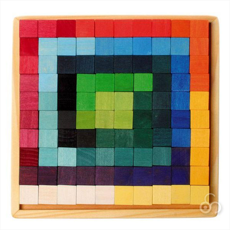 最終値下げ　グリムス　にじのキューブ　正規品 グリムス 積み木 にじのキューブ・大・100pcs GM42260 知育玩具