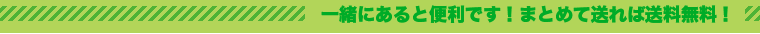 一緒にあると便利です！まとめて送れば送料無料