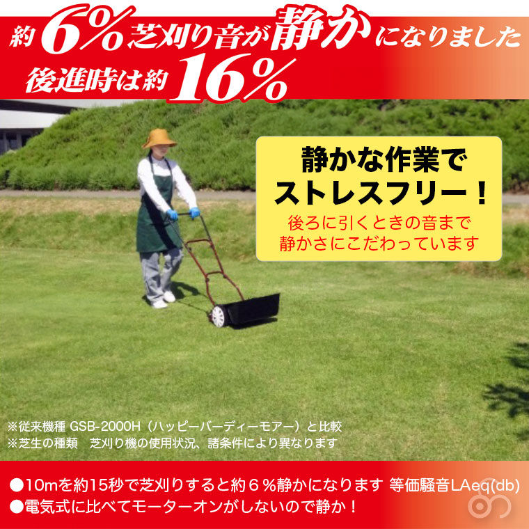 手動芝刈り機 キンボシ ミラクルバーディーモアー GSB-2000M