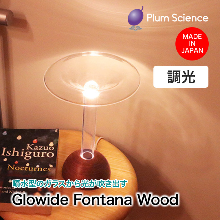 Plum Science Glowide Fontana Wood LEDスタンドライト 目に優しい