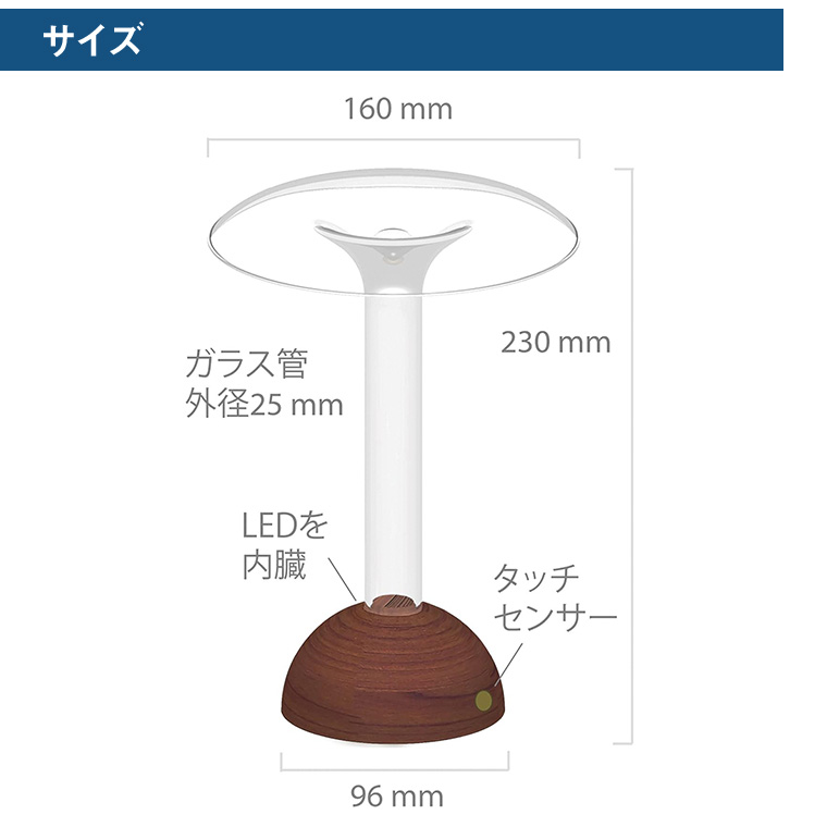 Plum Science Glowide Fontana Wood LEDスタンドライト 目に優しい