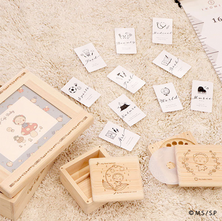 (正規品) IKONIH アイコニー COJI-COJI Baby メモリアルボックス TT00004 赤ちゃん 国産ひのき 乳歯 へその緒 母子手帳 写真