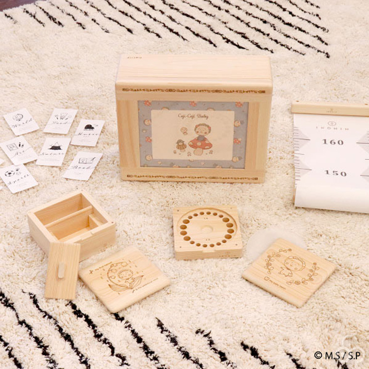(正規品) IKONIH アイコニー COJI-COJI Baby メモリアルボックス TT00004 赤ちゃん 国産ひのき 乳歯 へその緒 母子手帳 写真