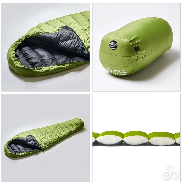 イスカ 寝袋 ダウンプラス チロルX マミー型 ホワイトダックダウン 720FP QC1 推奨最低使用温度6℃ 撥水 軽量 コンパクト 登山 キャンプ ISK1378