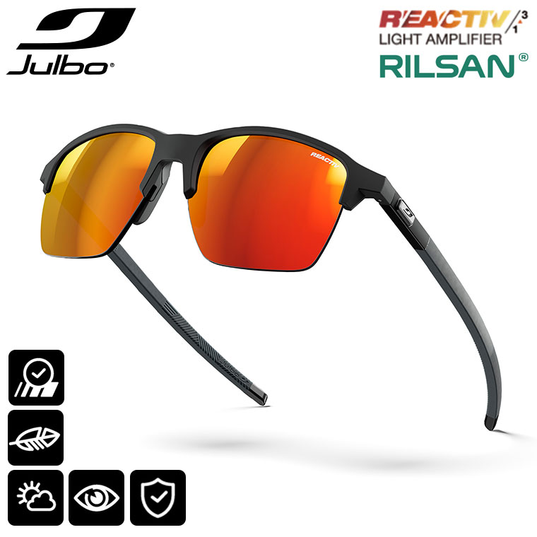 JULBO �W�����{ �T���O���X �N���X���C�� Reactiv 1-3 LIGHT AMPLIFIER Black�^Shiny Black J5893314 ����