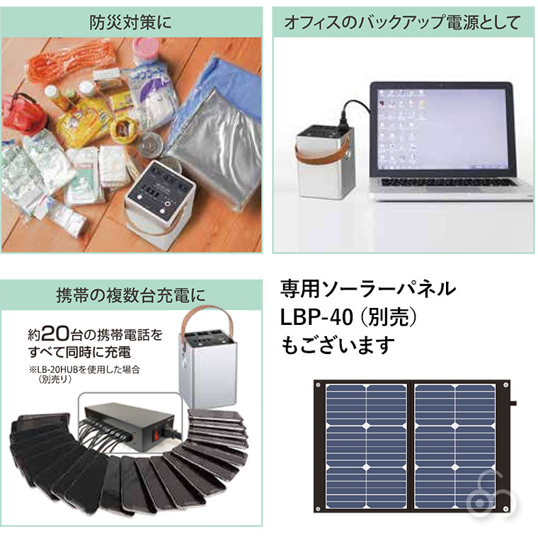 DEAR LIFE エナジーユニットCUBE ポータブル蓄電池 コンセント スマホ