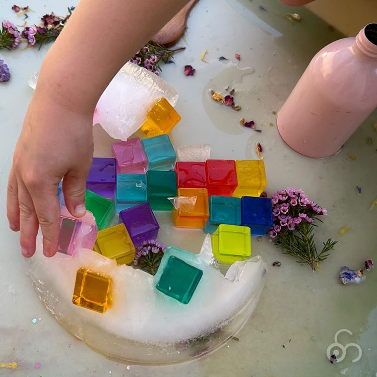 リズム積み木(A、B)　リトミック研究センター　未使用品 My little creator マイリトルクリエイター アクリル積み木 虹の山