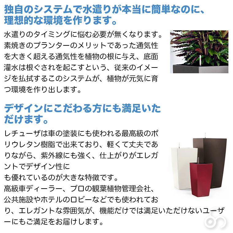 プランター レチューザ ラウンド35 LE-7035 LECHUZA 底面給水 底面灌水