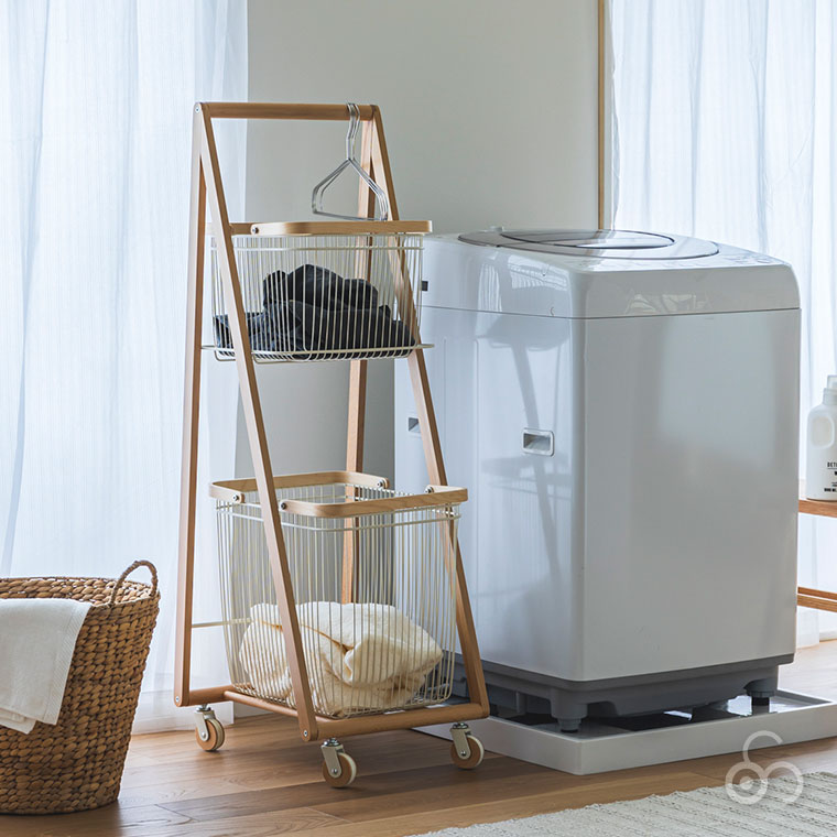 COMINGS whale living 白盤　live会場限定　中古 キャリーバスケット ワゴン S W380×D355×H970mm | 【公式】allecore