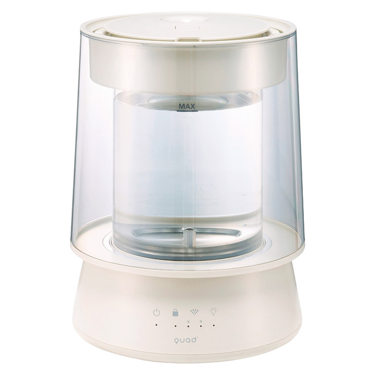 【人気のアイボリー】 QUADS クワッズ　スチーム式加湿器 QS549IV QUADS ガラススチーム加湿器 グラス アイボリー QS549IV M41003 ギフト