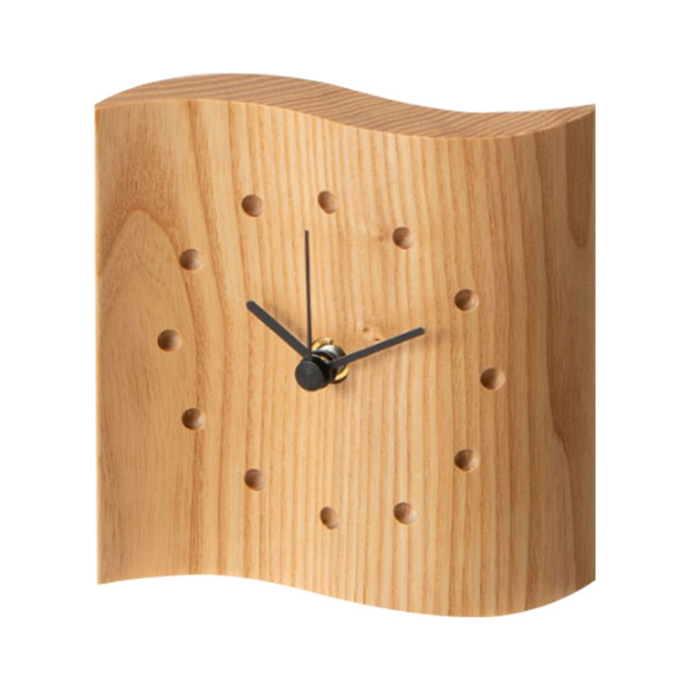 cosine（コサイン） (プレゼント付) 置時計 マイン時計 小 タモ MC