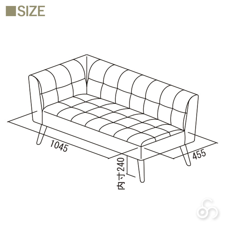 ミルド アームソファ（右肘） MLDLS001R