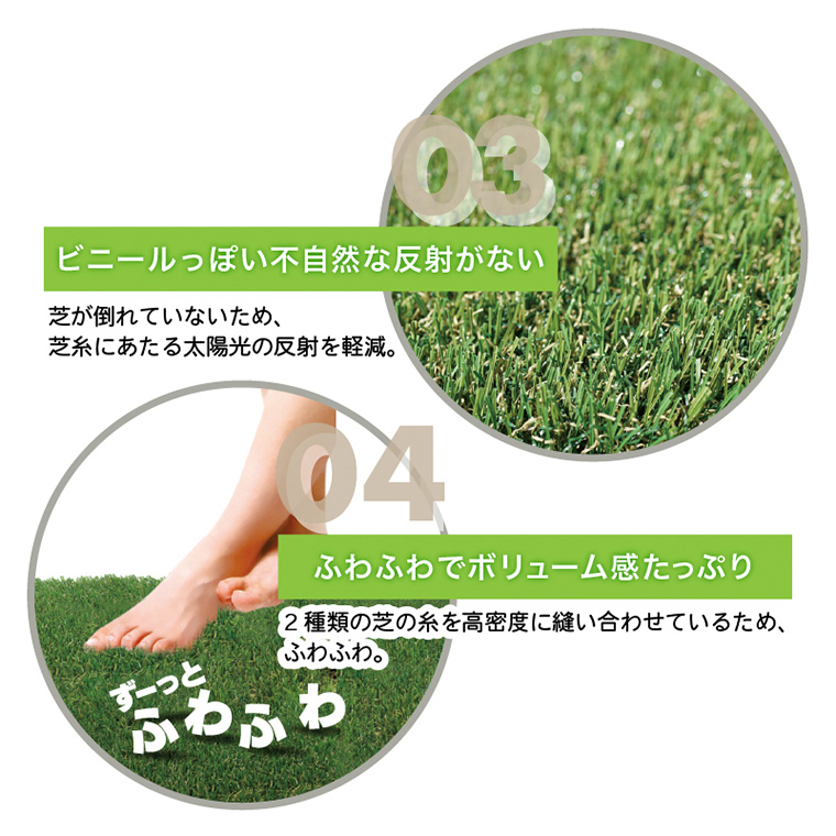 リアル人工芝 メモリーターフ25 forガーデン 25mm 巾1m×長さ10m 高耐久