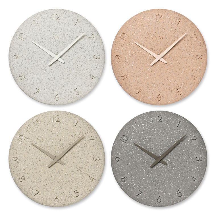Lemnos（レムノス） 掛け時計 珪藻土の時計（洗い出し） NY23-06
