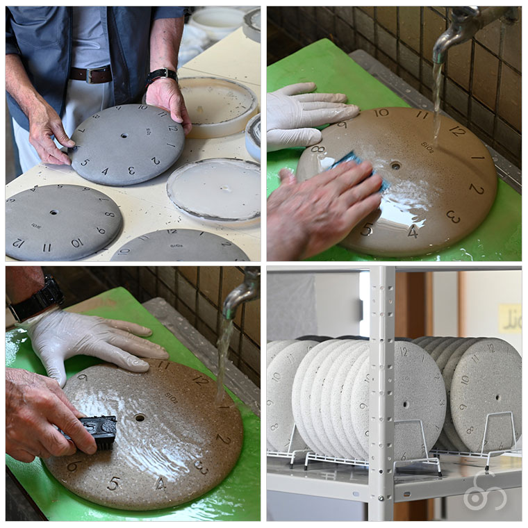 Lemnos（レムノス） 掛け時計 珪藻土の時計（洗い出し） NY23-06