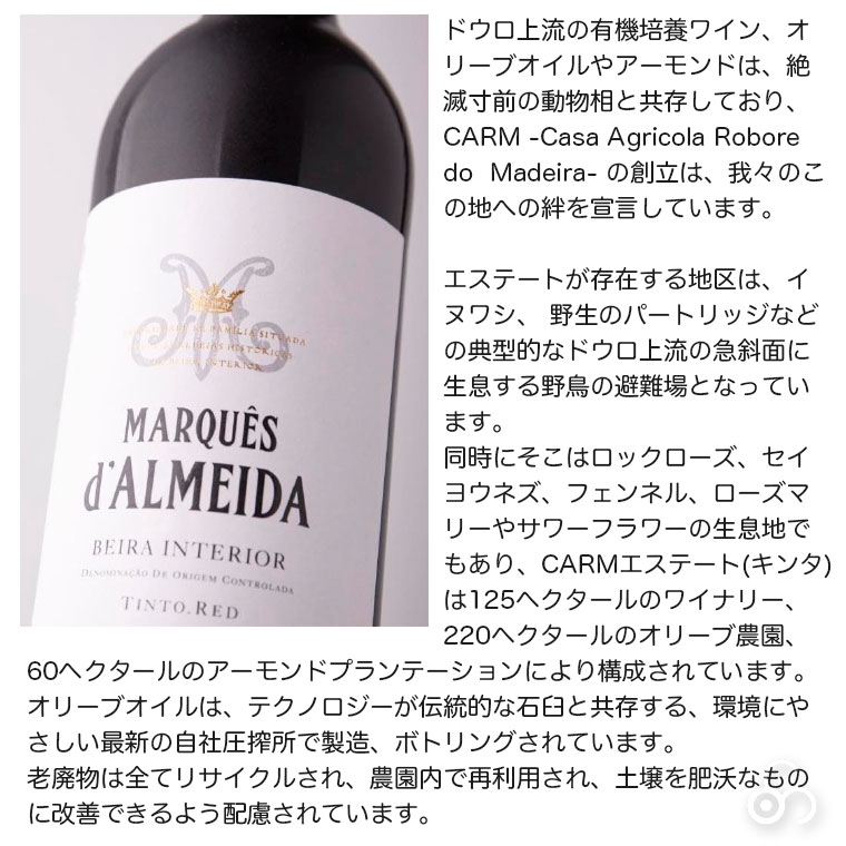 (お中元)赤ワイン マルケス・デ・アルメイダ （赤） Marques de Almeida Red 2020 750ml(ラッピング・送料込)｜sun-wa｜06