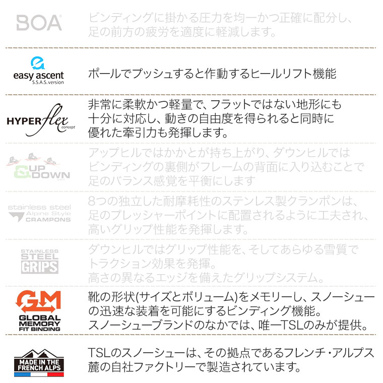 TSL スノーシュー SYMBIOZ hyperflex access 西洋かんじき ワカン 雪山 雪原 登山 クライミング ハイキング ウォーキング PFRSL187