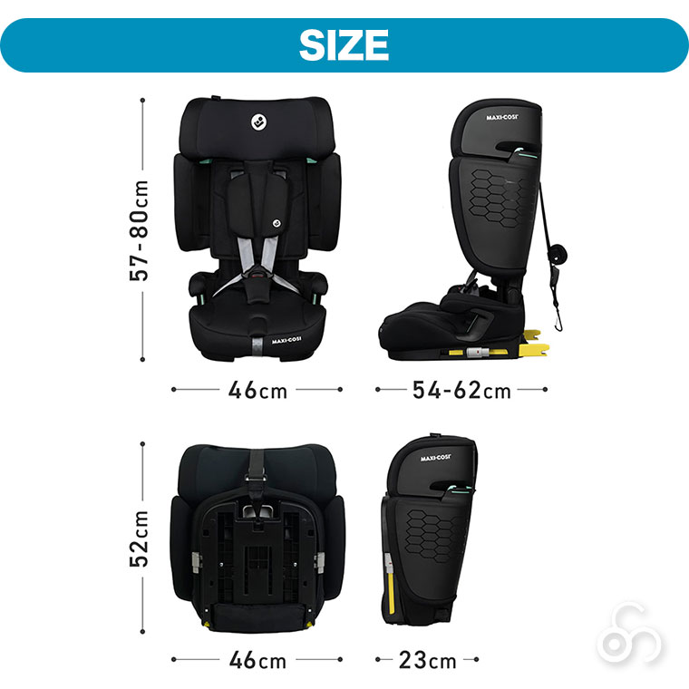 マキシコシ Maxi-Cosi ノマドXLプラス チャイルドシート ジュニアシート オーセンティックブラック 新生児 ISOFIX 回転式 1歳から リクライニング QNY8063671110の画像