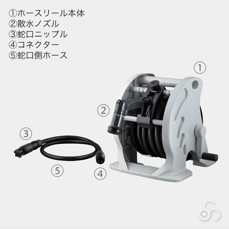 タカギ（takagi） ホースリール 20m マーキュリー2ツイスター(CG) 20m