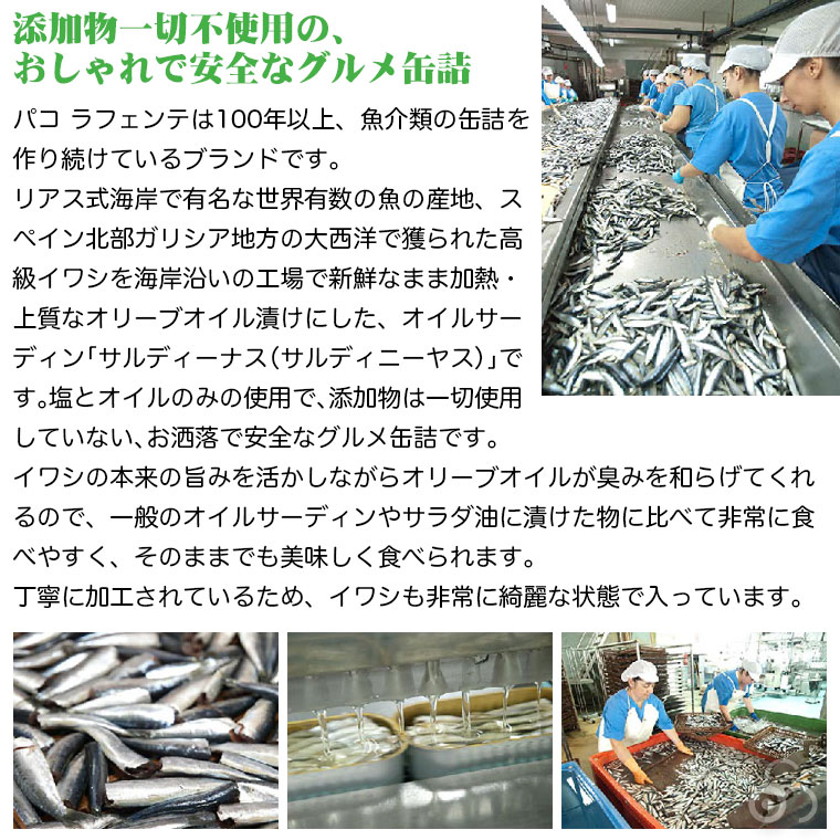 オイルサーディン(サルディーナス) 中サイズ 3から5ピース : サンワ