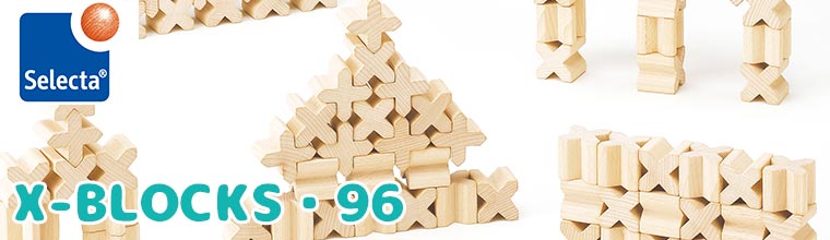 SELECTA セレクタ X（エックス）-BLOCKS・96・木箱入り SE0009 知育