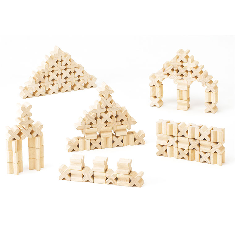 知育玩具セット SELECTA セレクタ X（エックス）-BLOCKS・96・木箱入り SE0009 知育