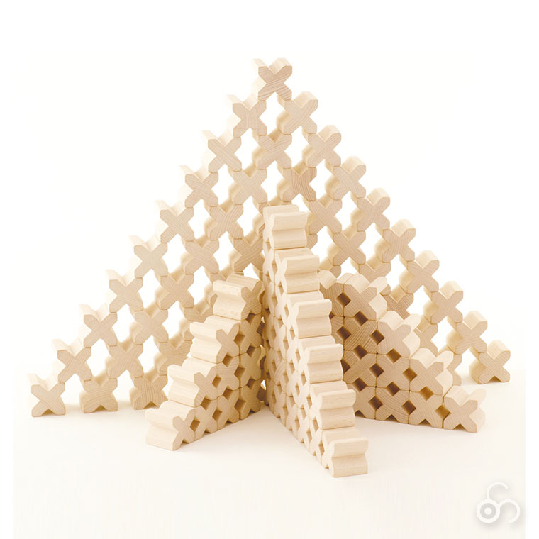 SELECTA セレクタ X（エックス）-BLOCKS・96・木箱入り SE0009 知育