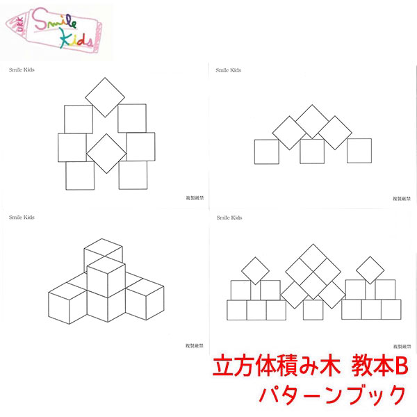 Smilekids スマイルキッズ 立方体積み木 教本B パターンブック SK-018