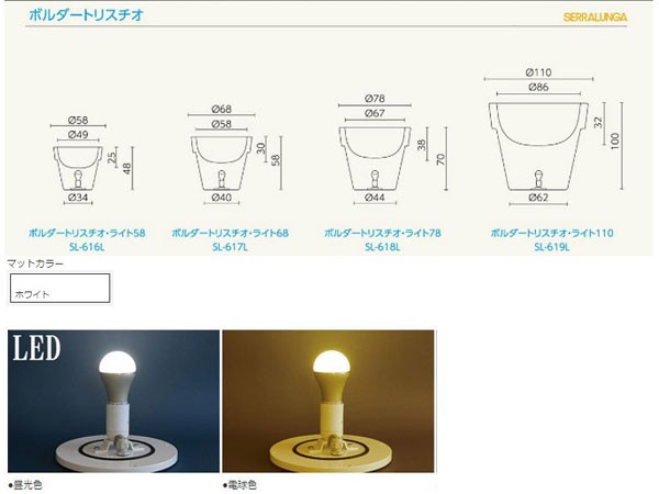 Bordato Liscio Light セラルンガ プランター ボルダートリスチオ