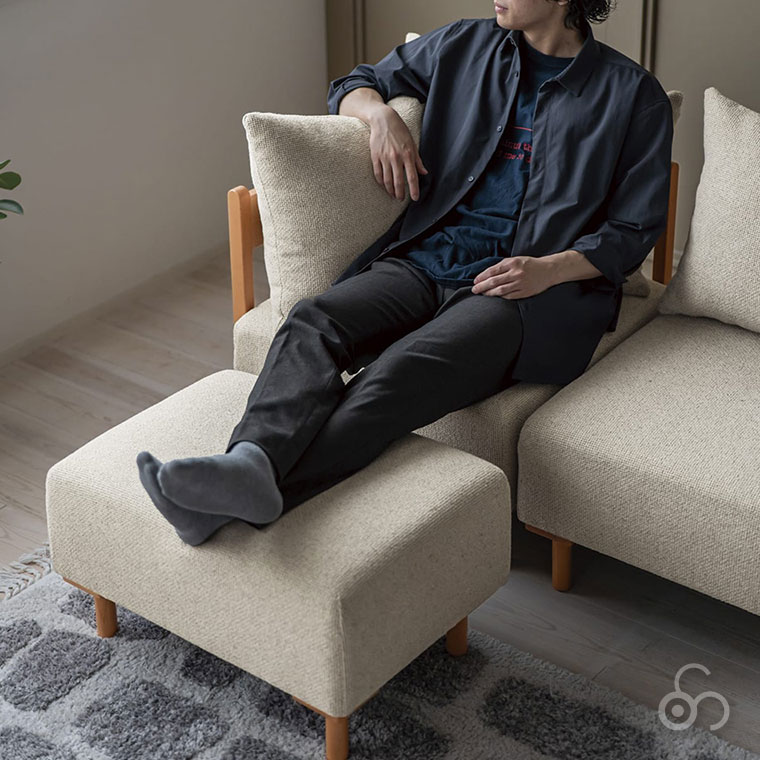 SELF セルフ オットマン アイボリー SLFSF001OIV