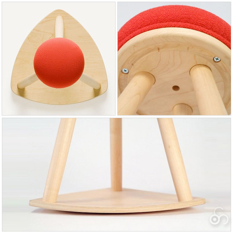 美品✨旭川家具 　コサイン 　キッチンスツール　赤　チェア　赤い帽子 cosine（コサイン） (プレゼント付) 赤い帽子のキッチンスツール ハイ