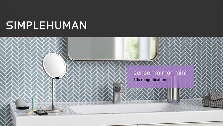 シンプルヒューマン simplehuman センサーメイクアップミラーミニ ST3004 シルバー ローズゴールド 158 198