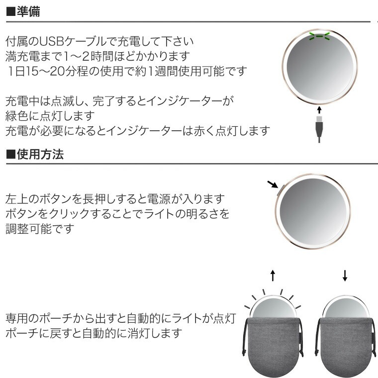 旧商品 シンプルヒューマン simplehuman センサーメイクアップミラー