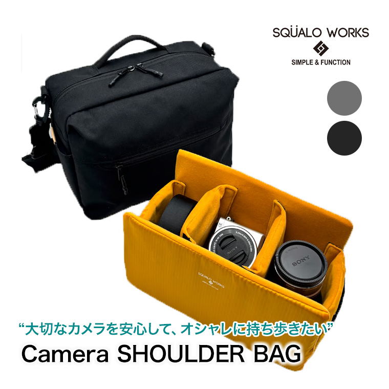 スクアーロワークス Camera ショルダーバッグ 一眼レフ カメラ バッグ