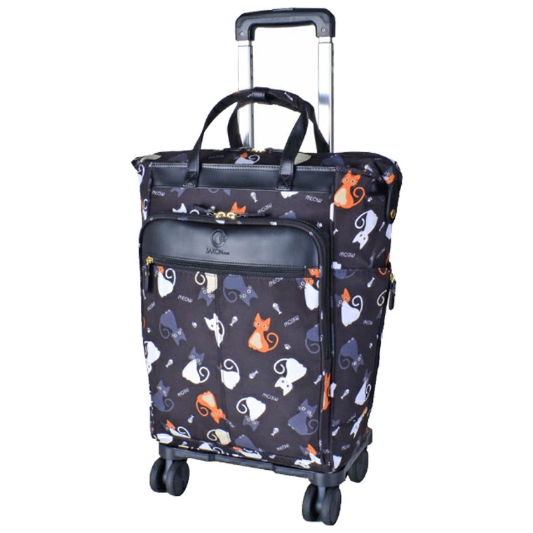 ☆ 猫柄 ☆ SAXON cue ショッピングキャリーバッグ 5237 ショッピング