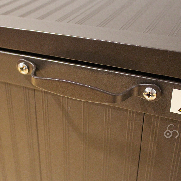 谷村実業 屋外用アルミダストボックス 70cm ストッカー 物置 保管庫 ストレージ ゴミ 庭 ガーデン TAN-956-70