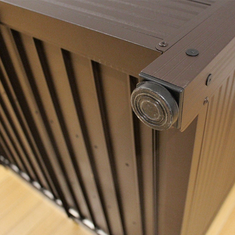 谷村実業 屋外用アルミダストボックス 70cm ストッカー 物置 保管庫 ストレージ ゴミ 庭 ガーデン TAN-956-70