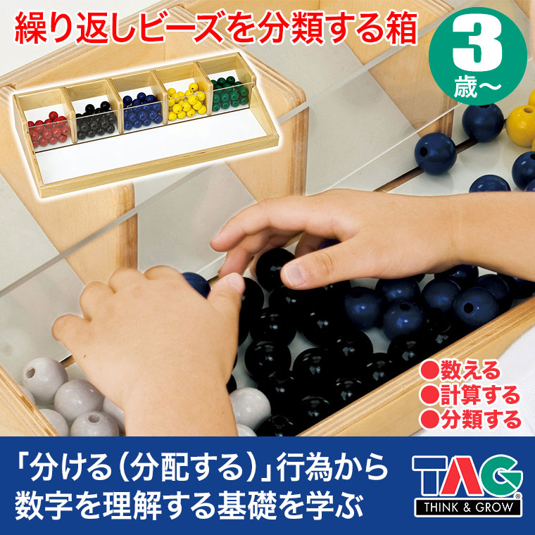 TAG 繰り返しビーズを分類する箱 TGER2 知育玩具 知育 おもちゃ 木製 3歳 4歳 5歳 6歳 男の子 女の子 誕生日 プレゼント