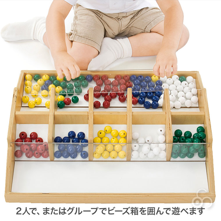 TAG 仲間と遊ぶビーズ分類箱 TGER3 知育玩具 知育 おもちゃ 木製 3歳 4