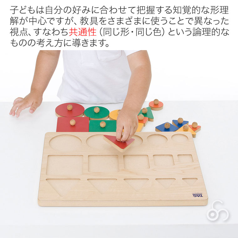 TAG 比べて理解する形のパズル TGES13 知育玩具 知育 おもちゃ 木製 2歳 3歳 4歳 5歳 男の子 女の子 誕生日 プレゼント