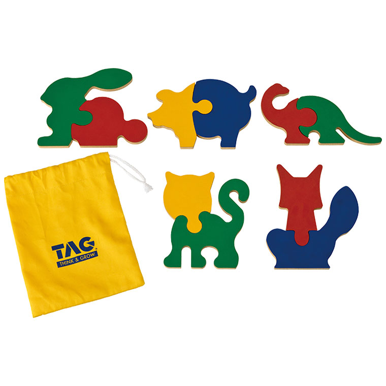 TAG 動物パズル TGESC13 知育玩具 知育 おもちゃ 木製 2歳 3歳 4歳 5歳