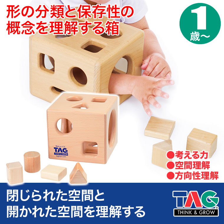 TAG 形の分類と保存性の概念を理解する箱 TGESC8 知育玩具 知育