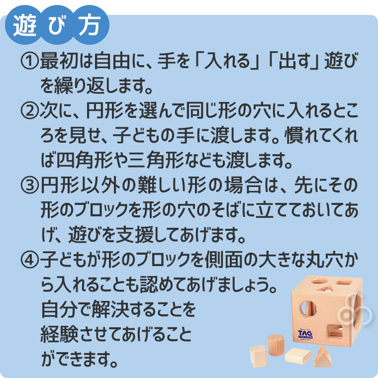 TAG 形の分類と保存性の概念を理解する箱 TGESC8 知育玩具 知育