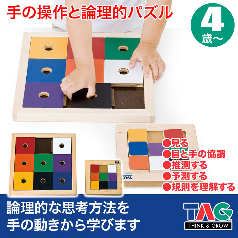 TAG 手の操作と論理的パズル TGRE41 知育玩具 知育 おもちゃ 木製 3歳 4歳 5歳 6歳 男の子 女の子 誕生日 プレゼント