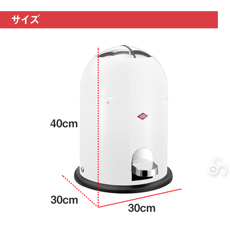 WESCO ペダルビン SINGLE MASTER (シングルマスター) 9L ペダル式 ゴミ箱 ダストボックス スリム おしゃれ リビング キッチン 浴室 寝室 WC-180212の画像