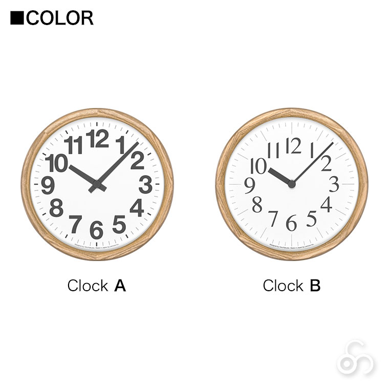 Lemnos（レムノス） 掛け時計 Lemnos Clock A Clock B OAK YK24-12