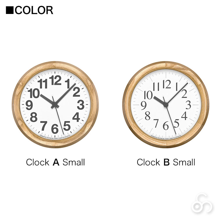 Lemnos（レムノス） 掛け時計 Lemnos Clock A Small Clock B Small OAK