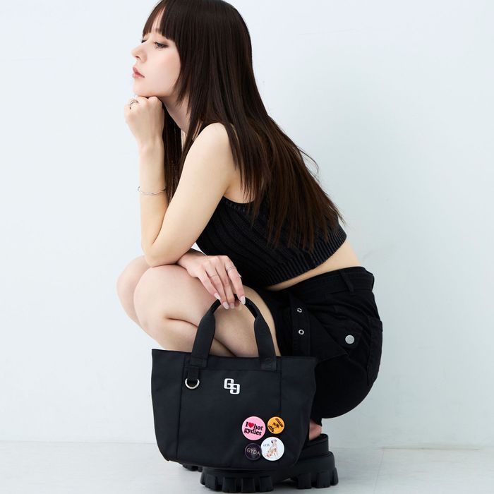 GYDA（ジェイダ） 2WAYミニトートバッグ ショルダーバッグ 缶バッジ