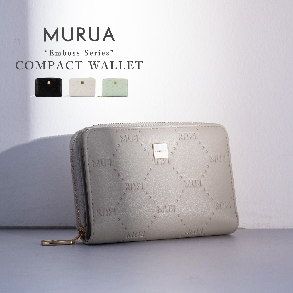 MURUA ムルーア 財布 レディース ブランド 二つ折り財布 EMBOSS エンボス MR-W12...