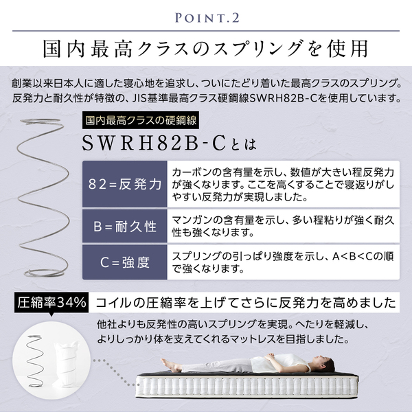 ベッド セミダブル マットレス付き 安い ベッド マットレス付き セミダブルベッド ベッド おしゃれ ベッド ローベッド 高さ調整 セット グレー 白 黒 プエル_19